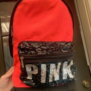 pink victoria secret backpack